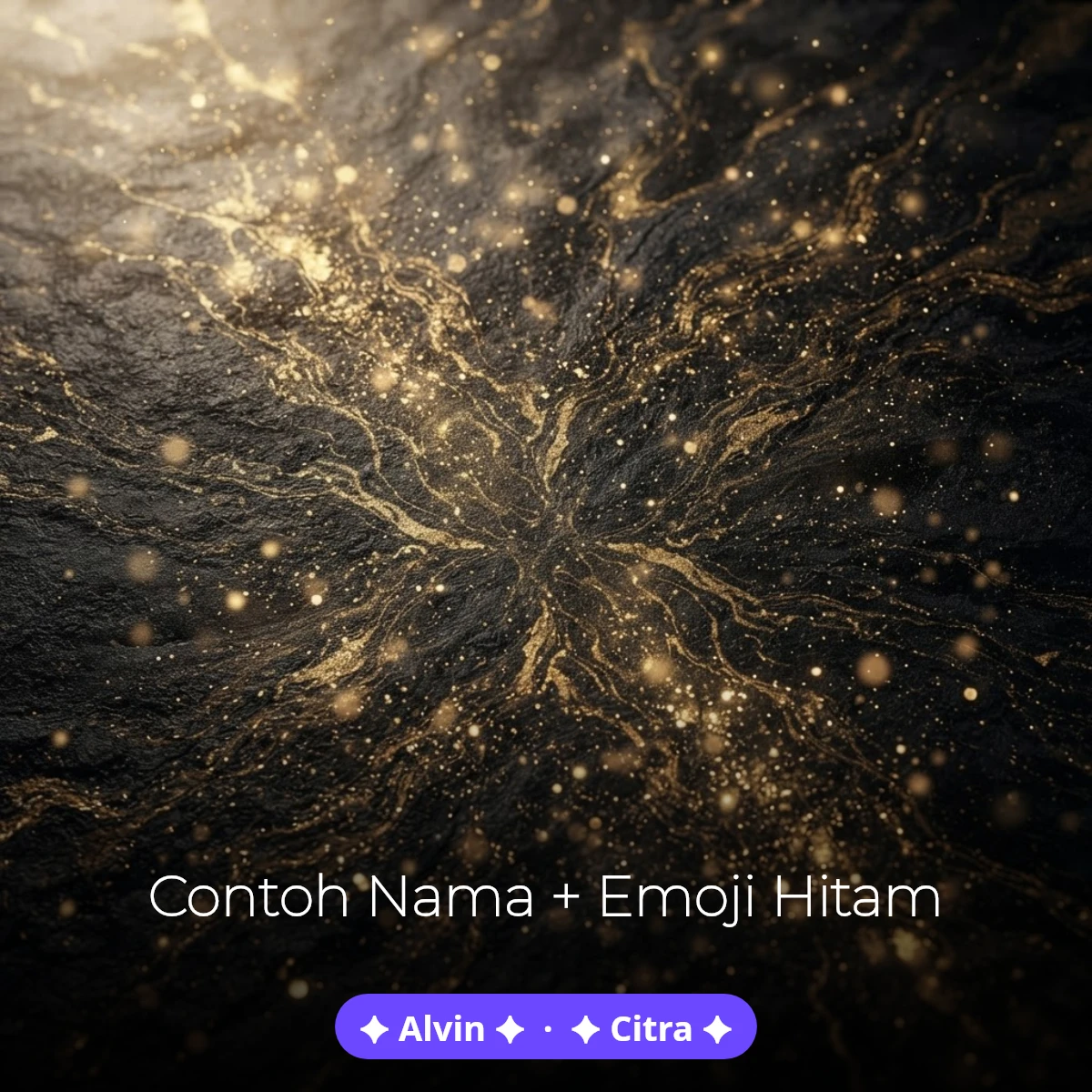 Contoh nama dengan emoji hitam aesthetic untuk Instagram dan TikTok