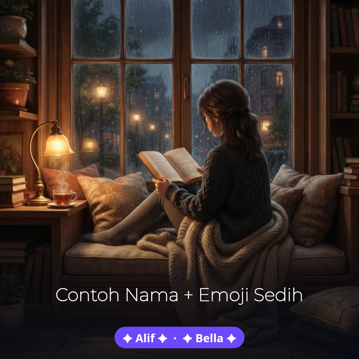 Contoh nama dengan emoji sedih aesthetic untuk Instagram dan TikTok