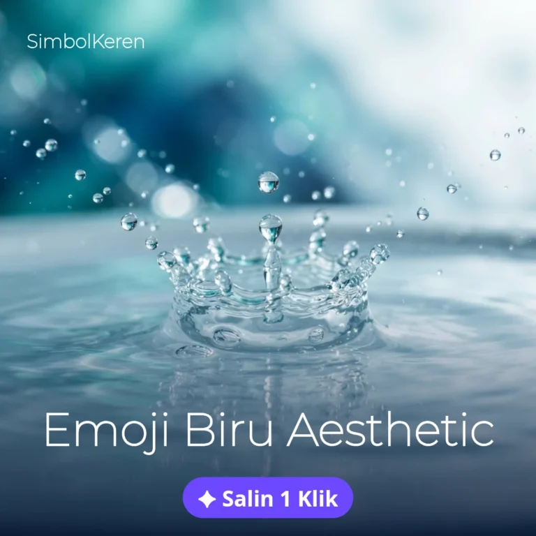 Emoji biru aesthetic siap salin untuk nama dan bio