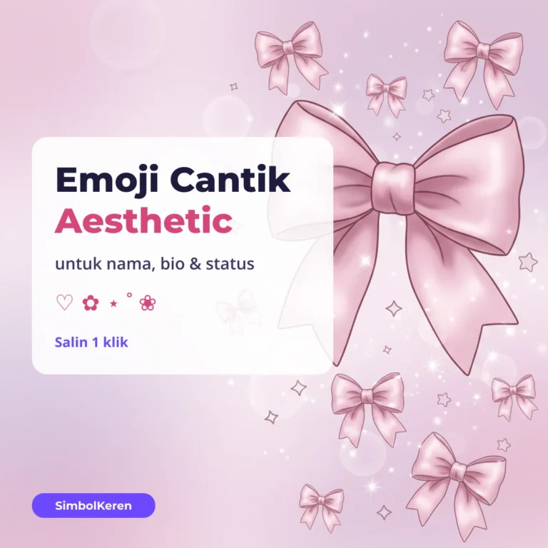 Emoji cantik aesthetic untuk nama, bio dan status, salin 1 klik