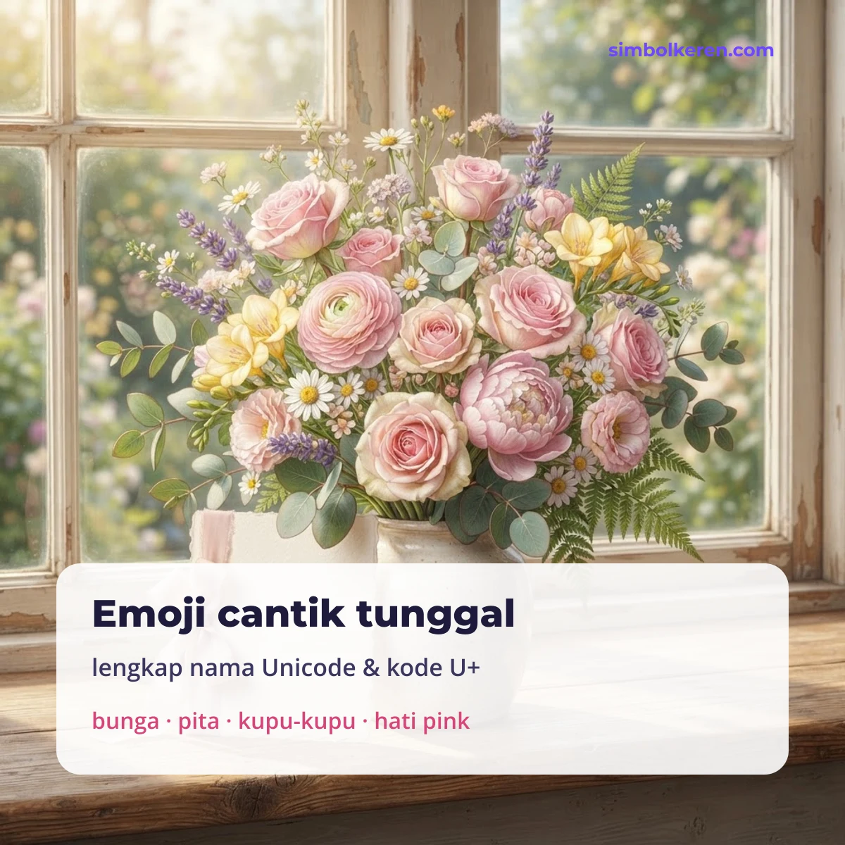 Emoji cantik aesthetic 🌸 🎀 🦋 siap salin untuk nama dan bio