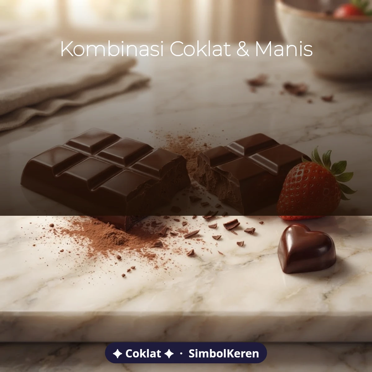 Emoji coklat aesthetic kombinasi makanan manis siap salin untuk nama dan bio