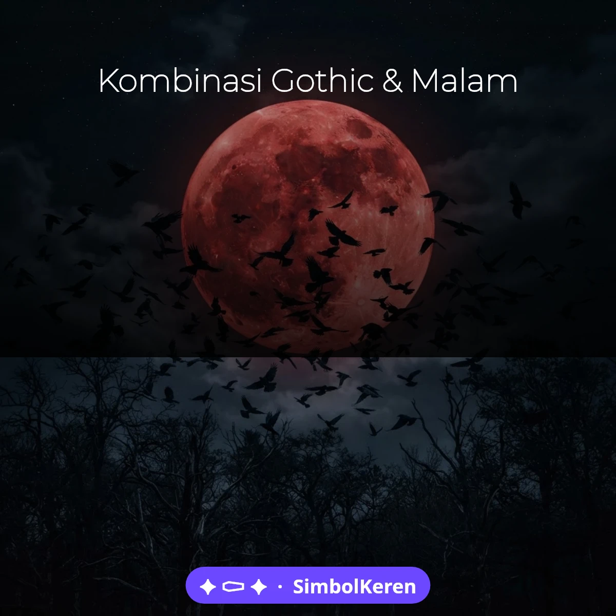 Emoji hitam aesthetic kombinasi gothic siap salin untuk nama dan bio
