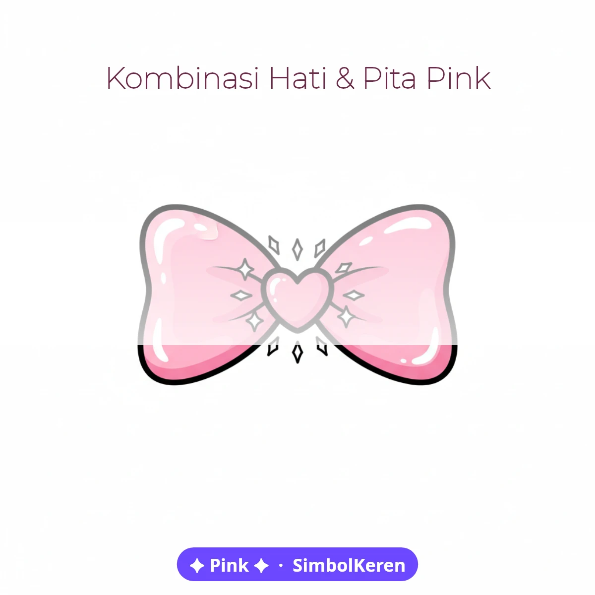Emoji pink aesthetic kombinasi hati siap salin untuk nama dan bio