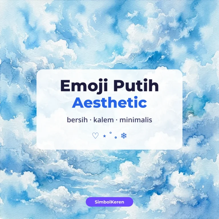 Emoji putih aesthetic untuk nama dan bio
