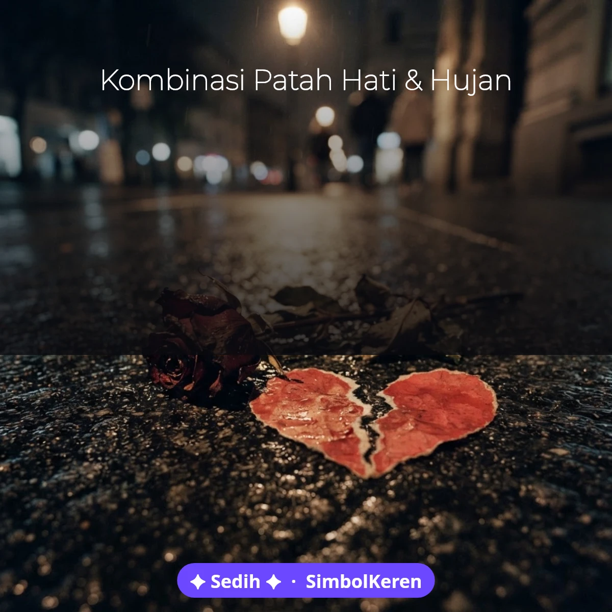 Emoji sedih aesthetic kombinasi patah hati siap salin untuk nama dan bio