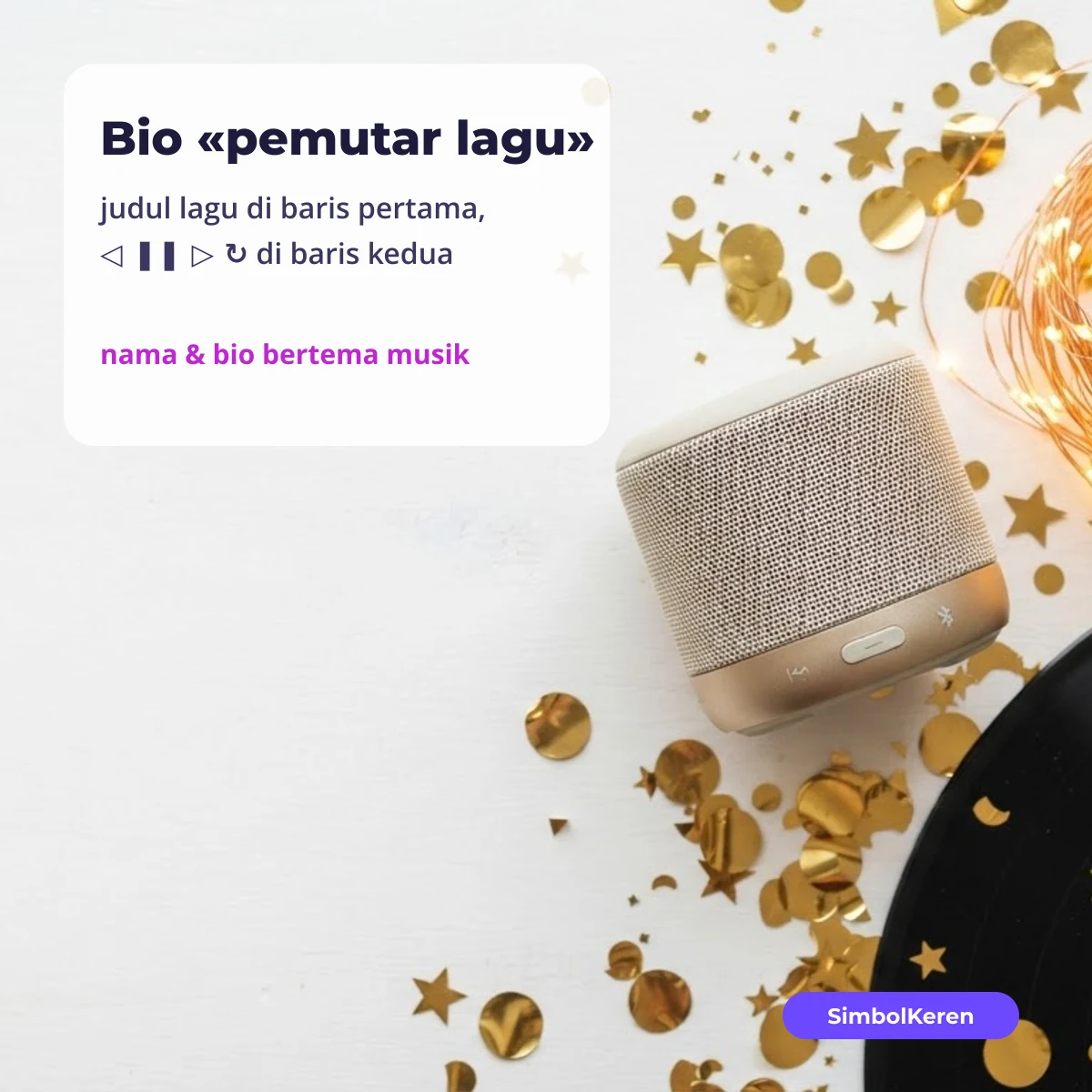 Contoh nama dan bio dengan emoji music aesthetic